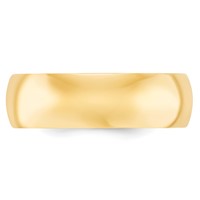 10K Yellow Gold 7mm Standard Weight Comfort Fit Wedding Band view 2