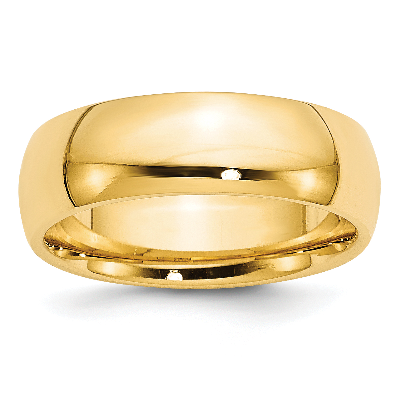 10k Yellow Gold 7mm Standard Weight Comfort Fit Wedding Band Size 10 (1CF070-10)