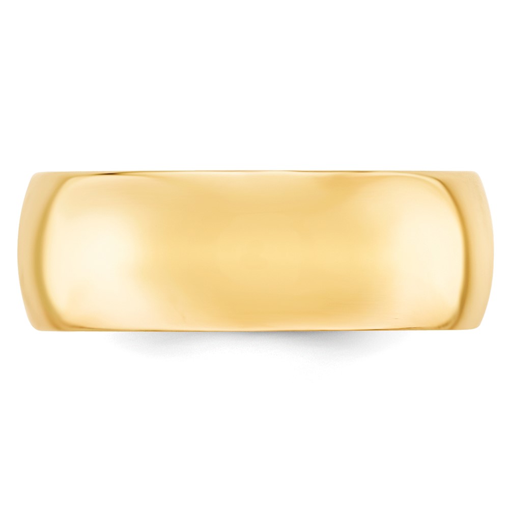 10k Yellow Gold 8mm Standard Weight Comfort Fit Wedding Band Size 6 (1CF080-6)