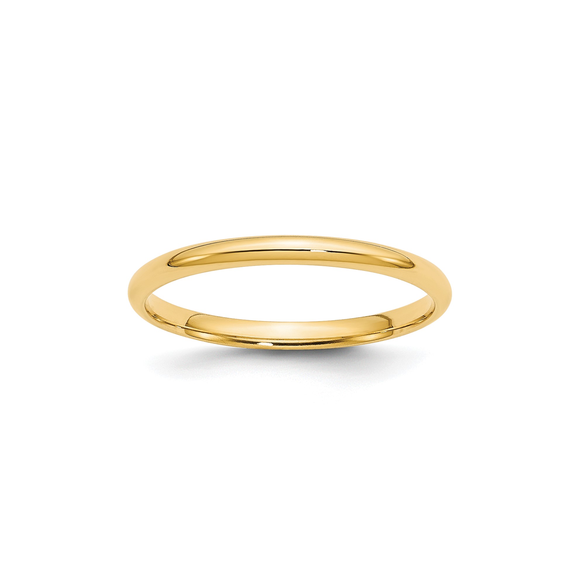 10K Yellow Gold Lightweight Comfort Fit Wedding Band 2-8mm Sz 4-14 Mens Womens