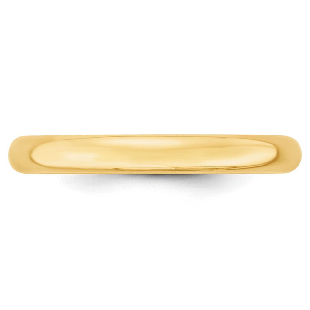 10k Yellow Gold 3mm Lightweight Comfort Fit Wedding Band Size 11 (1CFL030-11)