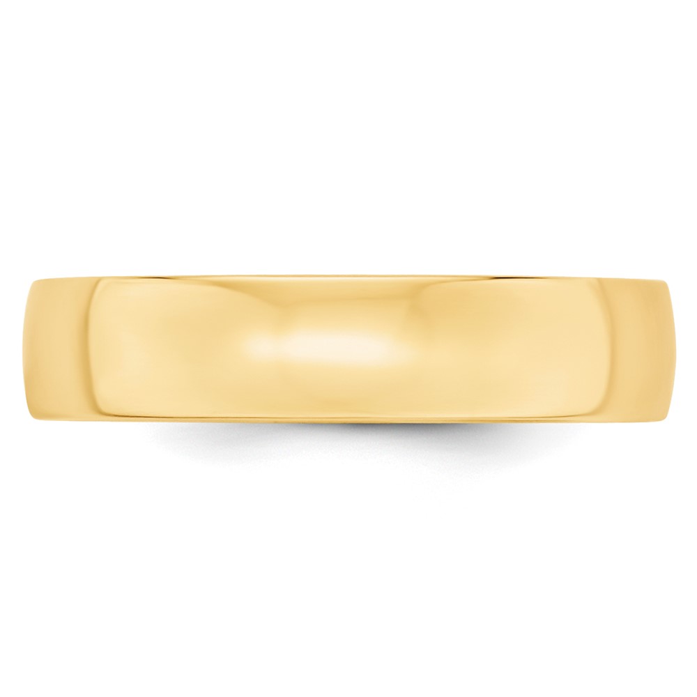 10k Yellow Gold 5mm Lightweight Comfort Fit Wedding Band Size 9 (1CFL050-9)