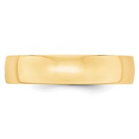 10K Yellow Gold 5mm Lightweight Comfort Fit Wedding Band view 2