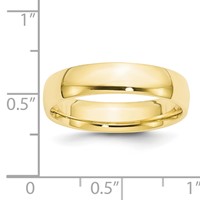 10K Yellow Gold 5mm Lightweight Comfort Fit Wedding Band view 3