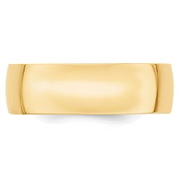 10K Yellow Gold 7mm Lightweight Comfort Fit Wedding Band view 2