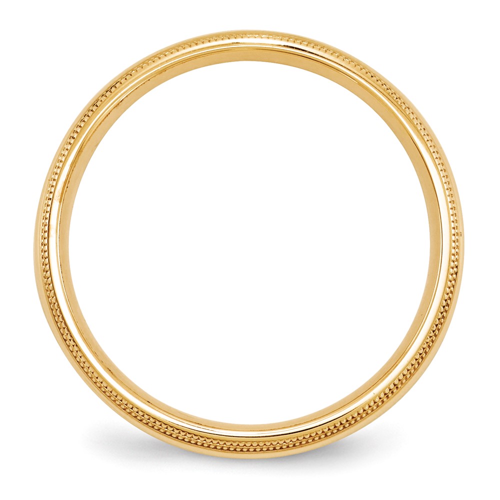 10k Yellow Gold 5mm Double Milgrain Comfort Fit Wedding Band Size 6 (1DMC050-6)