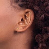 Inverness 14K Yellow Gold 3mm Ball Post Piercing Earrings view 3