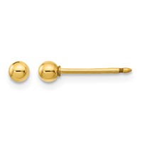 Inverness 14K Yellow Gold 3mm Ball Post Piercing Earrings view 1