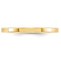 10K Yellow Gold 2mm Standard Weight Flat Comfort Fit Wedding Band view 2