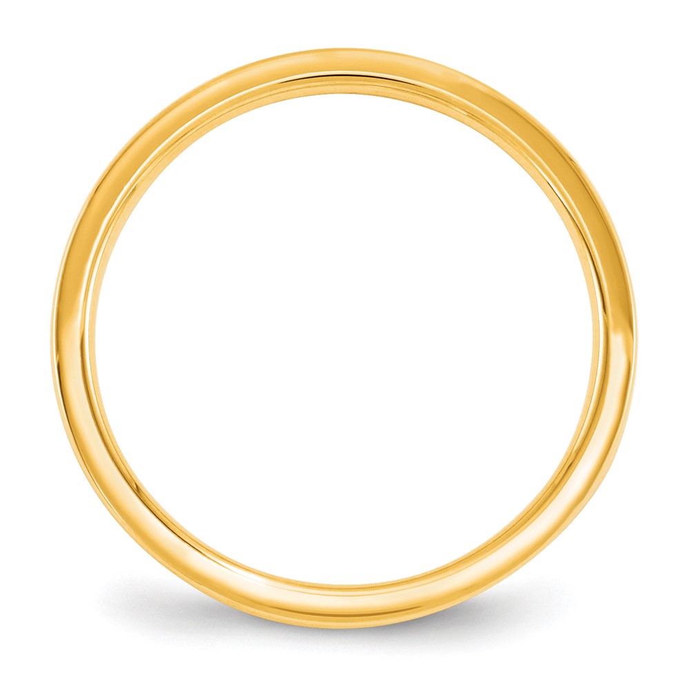 10k Yellow Gold 2.5mm Standard Weight Flat Comfort Fit Wedding Band Size 7 (1FLC025-7)