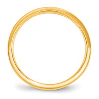 10K Yellow Gold 2.5mm Standard Weight Flat Comfort Fit Wedding Band view 2