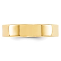 10K Yellow Gold 5mm Standard Weight Flat Comfort Fit Wedding Band view 2
