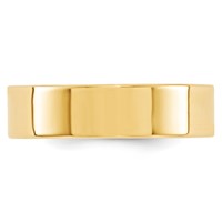 10K Yellow Gold 6mm Standard Weight Flat Comfort Fit Wedding Band view 2