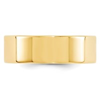 10K Yellow Gold 7mm Standard Weight Flat Comfort Fit Wedding Band view 2