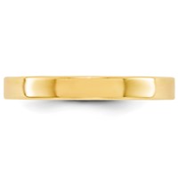 10K Yellow Gold 3mm Lightweight Flat Wedding Band view 2