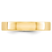10K Yellow Gold 4mm Lightweight Flat Wedding Band view 2