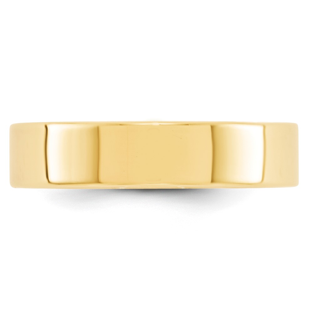 10k Yellow Gold 5mm Lightweight Flat Wedding Band Size 7 (1FLL050-7)