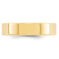 10K Yellow Gold 5mm Lightweight Flat Wedding Band view 3