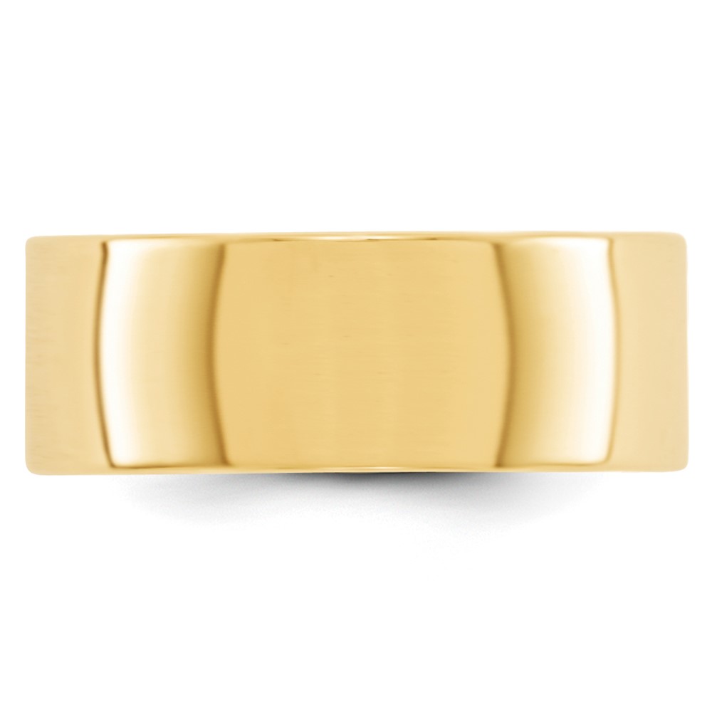 10k Yellow Gold 8mm Lightweight Flat Wedding Band Size 11.5 (1FLL080-11.5)