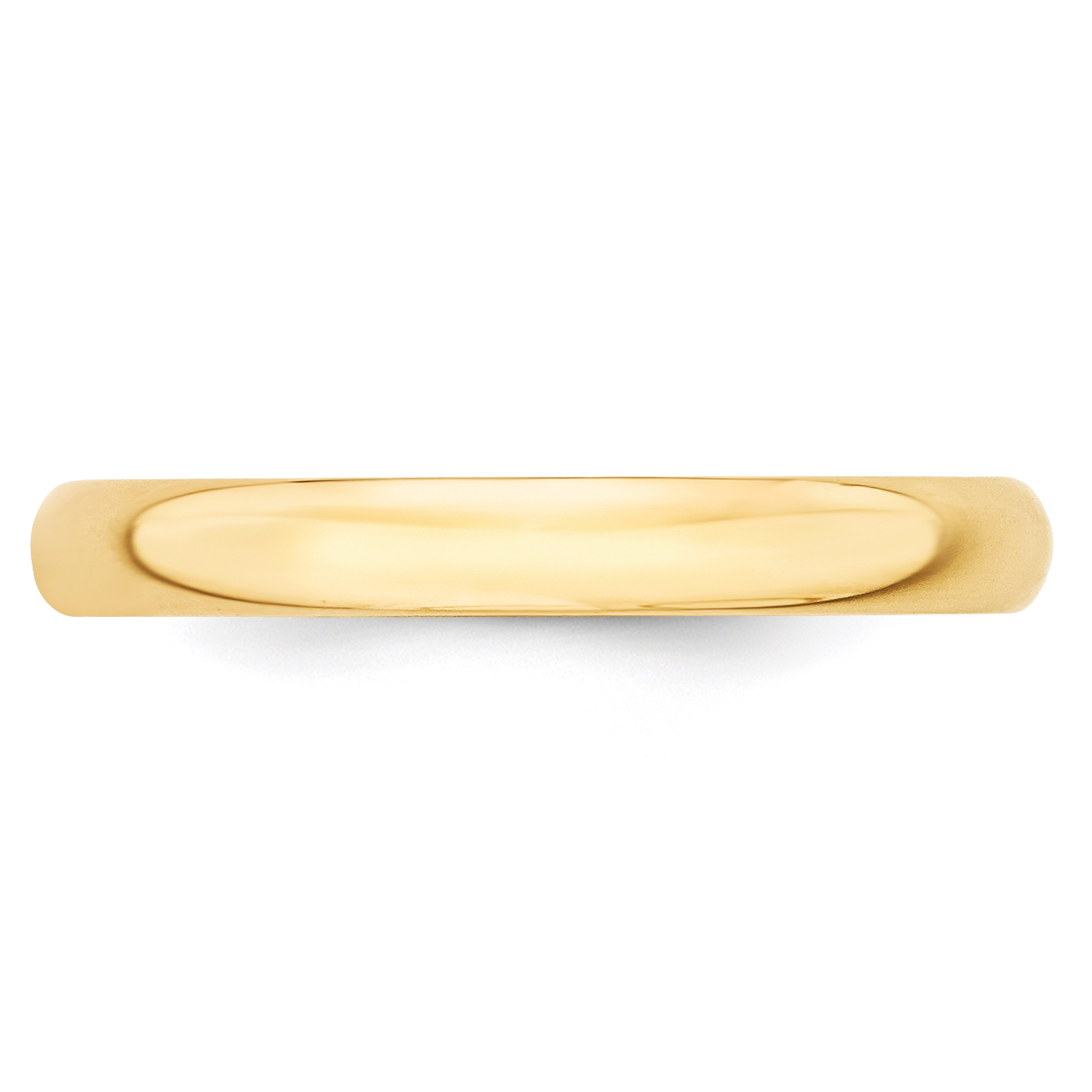 10k Gold 3mm Lightweight Half Round Wedding Band Size 5.5 1HRL030 - Picture 2 of 5
