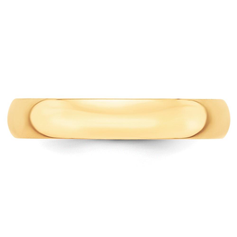 10k Yellow Gold 4mm Lightweight Half Round Wedding Band Size 9 (1HRL040-9)