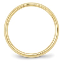 10K Yellow Gold 2.5mm Knife Edge Comfort Fit Wedding Band view 2