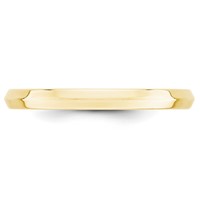 10K Yellow Gold 2.5mm Knife Edge Comfort Fit Wedding Band view 3
