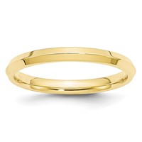 10K Yellow Gold 2.5mm Knife Edge Comfort Fit Wedding Band view 1