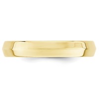 10K Yellow Gold 4mm Knife Edge Comfort Fit Wedding Band view 2