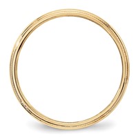 10K Yellow Gold 3mm Milgrain Half Round Wedding Band view 2