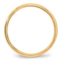 10K Yellow Gold 4mm Milgrain Half Round Wedding Band view 2
