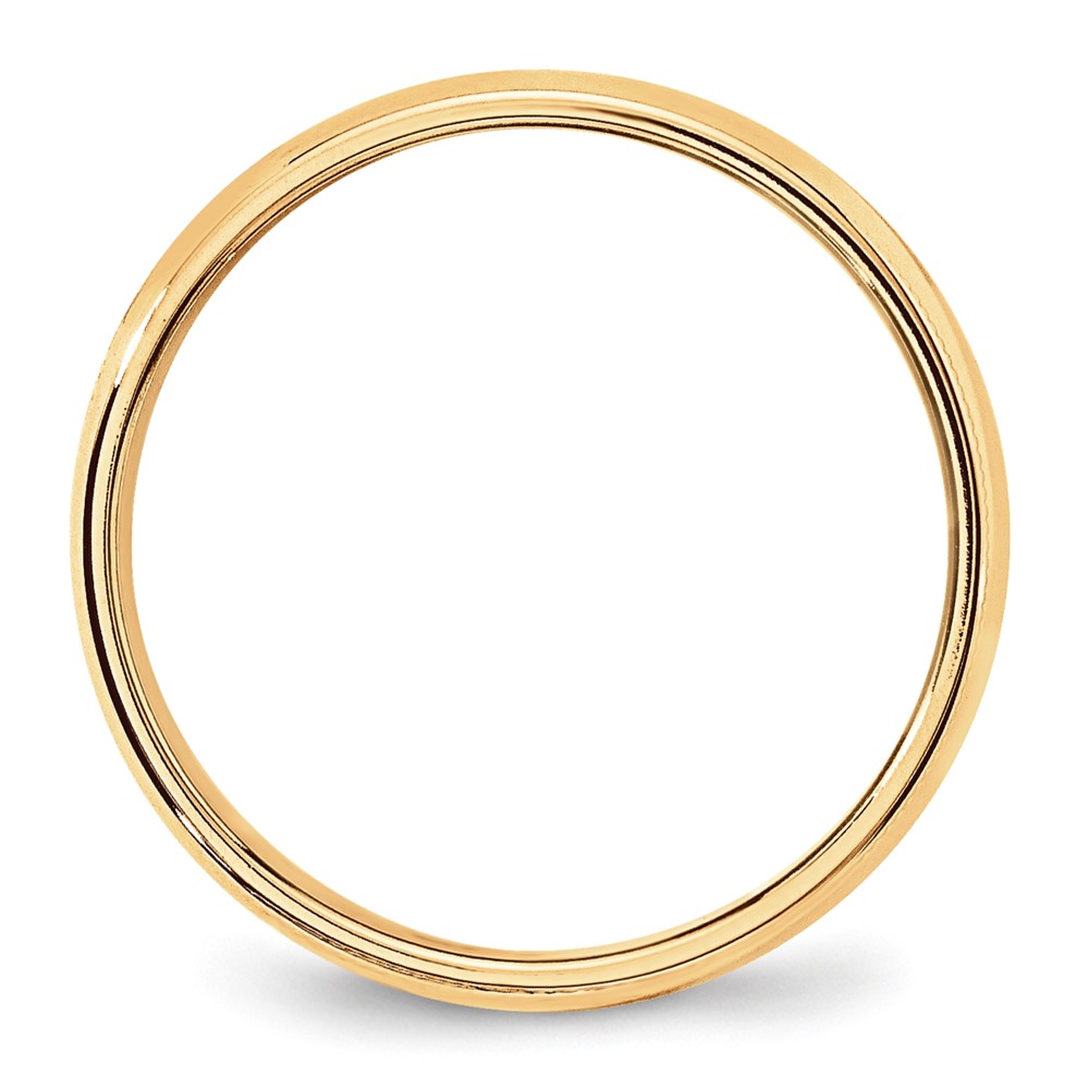 10k Yellow Gold 6mm Milgrain Half Round Wedding Band Size 8 (1M060-8)