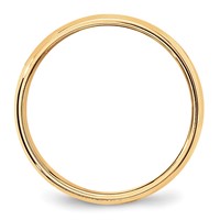10K Yellow Gold 6mm Milgrain Half Round Wedding Band view 2
