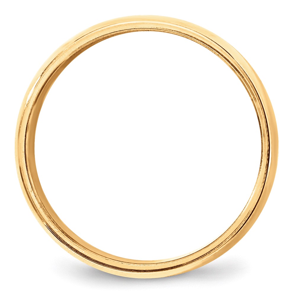 10k Yellow Gold 8mm Milgrain Half Round Wedding Band Size 11 (1M080-11)