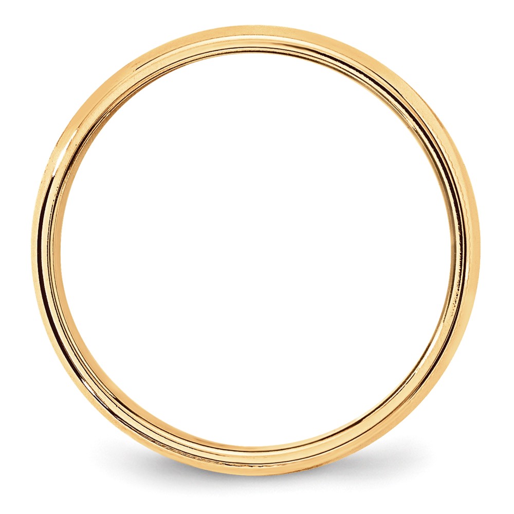 10k Yellow Gold 6mm Lightweight Milgrain Half Round Wedding Band Size 11 (1ML060-11)