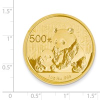 24K Yellow Gold 500 Yuan Panda Coin view 2