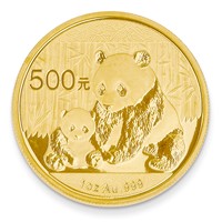 24K Yellow Gold 500 Yuan Panda Coin view 1