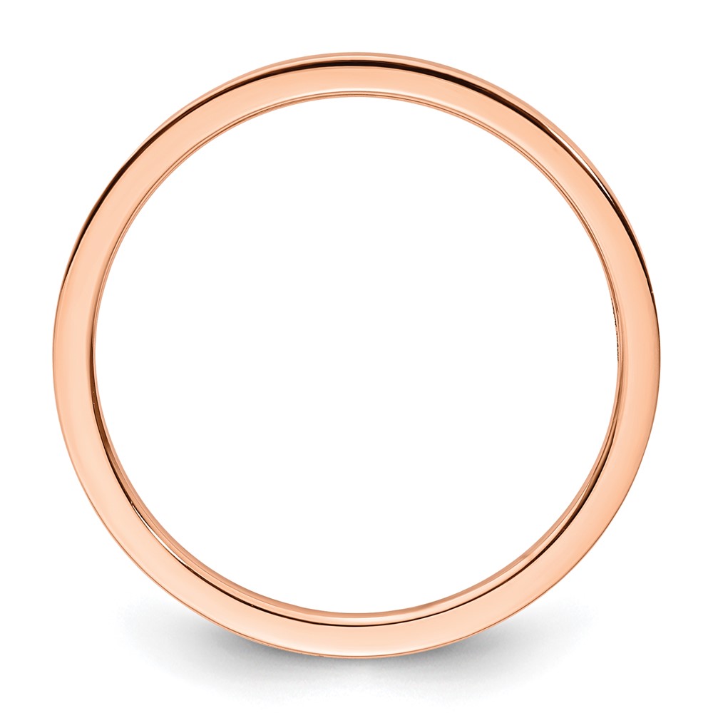 10K Rose Gold 1.2mm Flat Polished Stackable Band Size 7 (1STK16-120R-7)