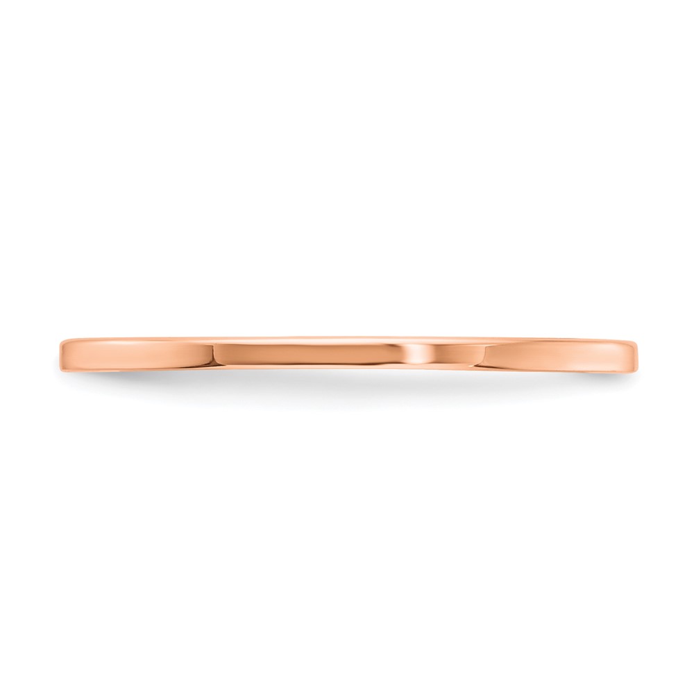 10K Rose Gold 1.2mm Flat Polished Stackable Band Size 7 (1STK16-120R-7)