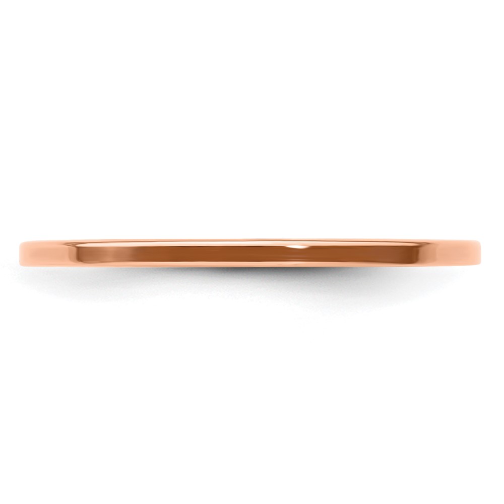 10K Rose Gold 1.2mm Flat Polished Stackable Band Size 7 (1STK16-120R-7)