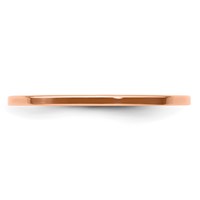 10K Rose Gold 1.2mm Flat Polished Stackable Band view 4