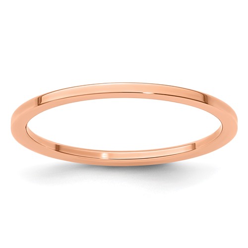 10K Rose Gold 1.2mm Flat Polished Stackable Band