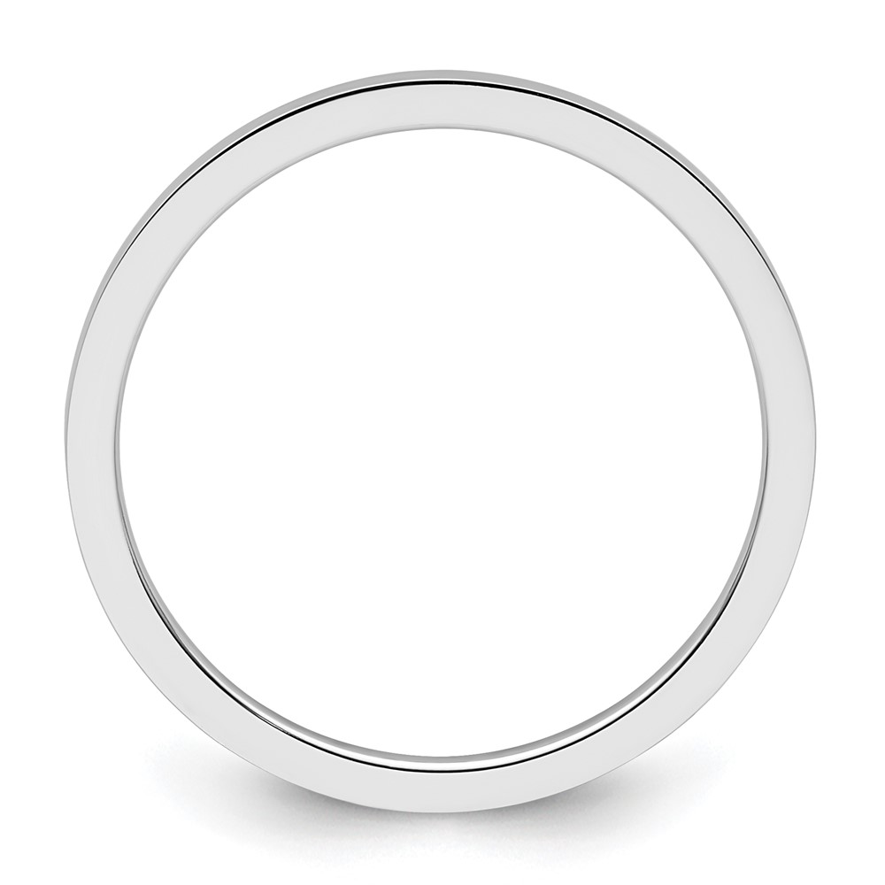 10K White Gold 1.2mm Flat Polished Stackable Band Size 8 (1STK16-120W-8)