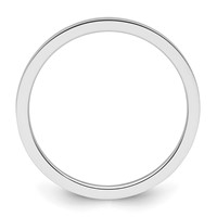 10K White Gold 1.2mm Flat Polished Stackable Band view 2