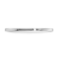 10K White Gold 1.2mm Flat Polished Stackable Band view 3