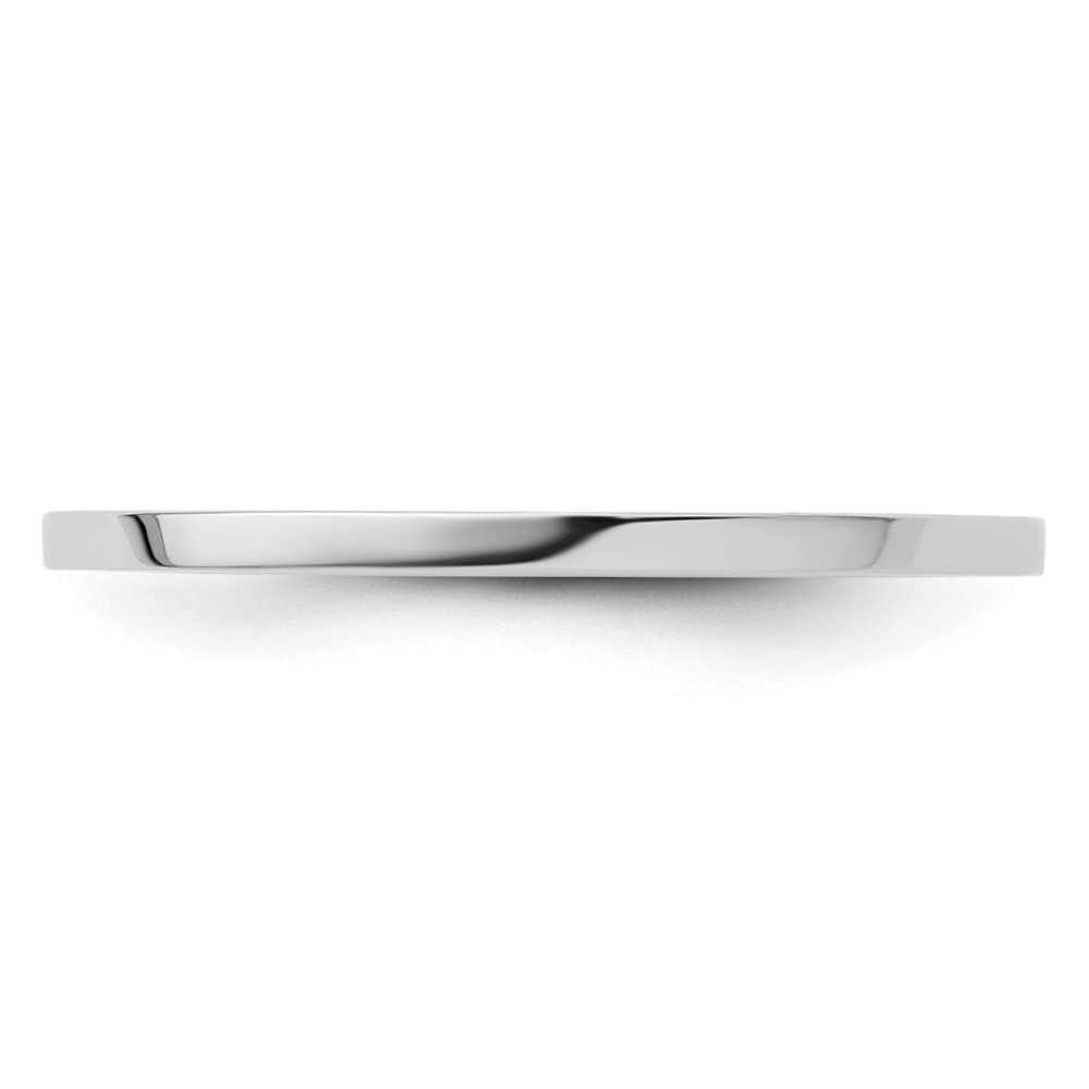 10K White Gold 1.2mm Flat Polished Stackable Band Size 8 (1STK16-120W-8)