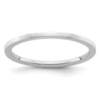10K White Gold 1.2mm Flat Polished Stackable Band view 1