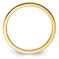 10K Yellow Gold 1.2mm Flat Polished Stackable Band view 2