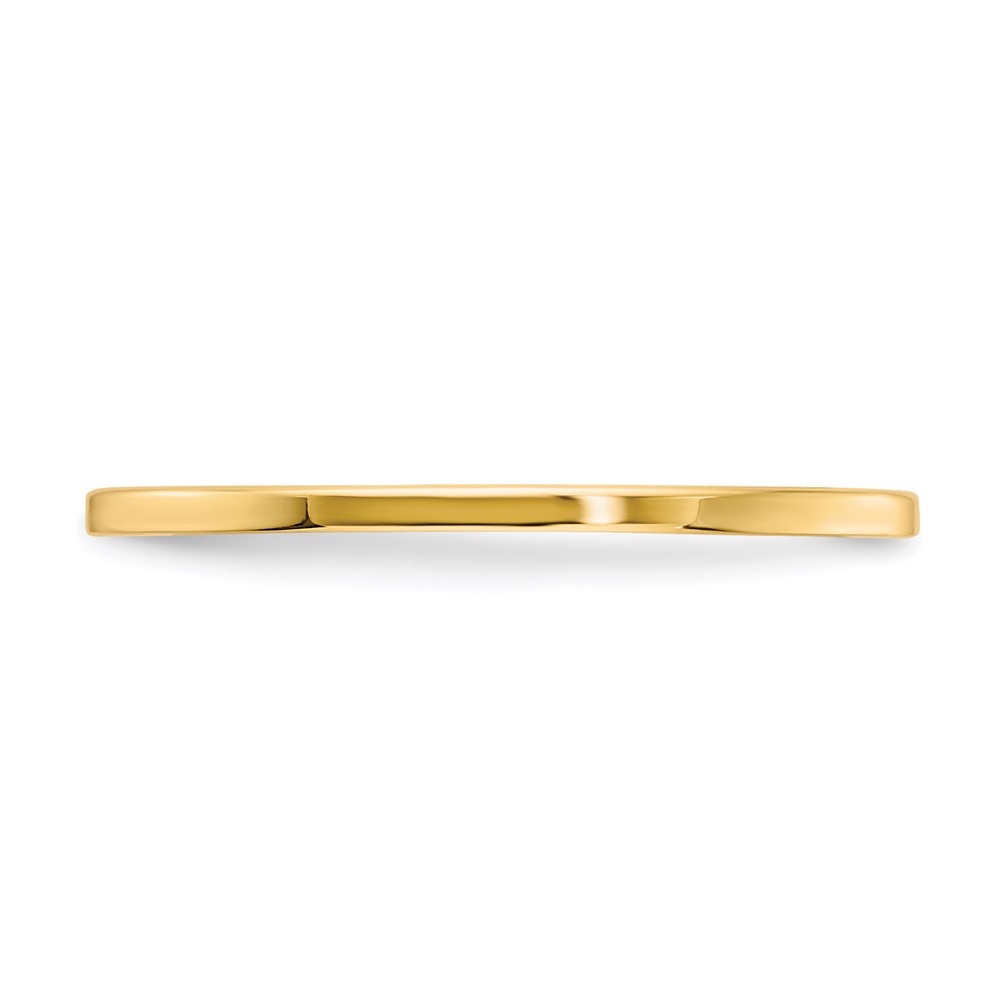 10K Yellow Gold 1.2mm Flat Polished Stackable Band Size 4 (1STK16-120Y-4)