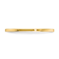 10K Yellow Gold 1.2mm Flat Polished Stackable Band view 3